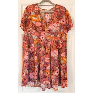 R. Vivimos Floral Babydoll Dress